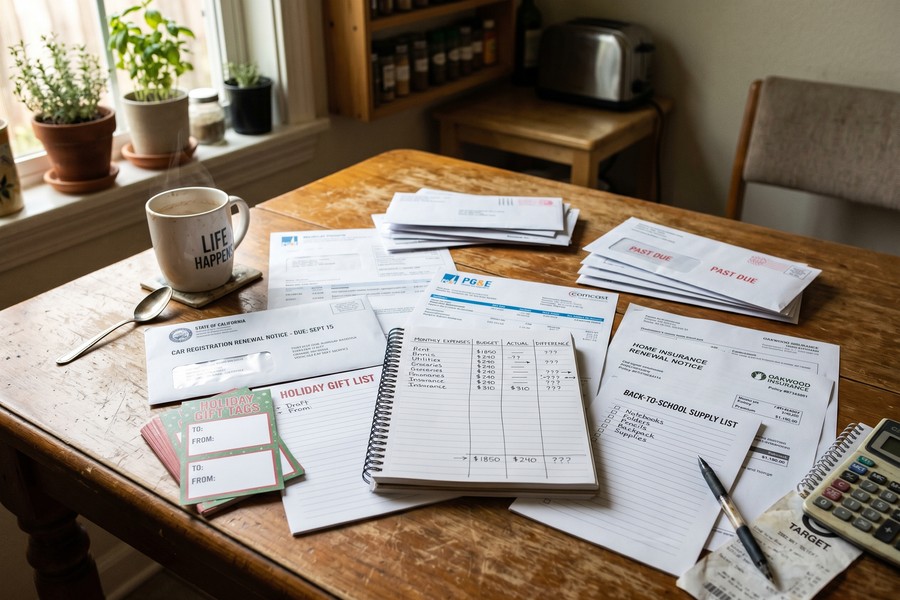 Screenshot mockup of a zero-based budget spreadsheet with income, expenses, and savings categories all summing to zero
