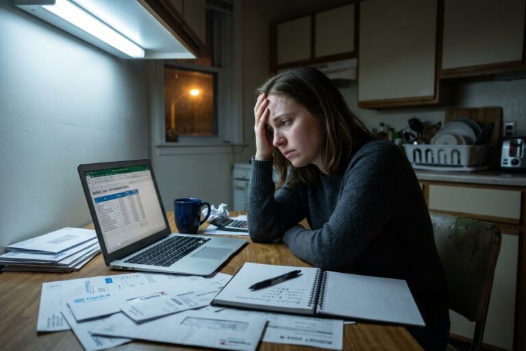 Infographic showing alarming financial literacy statistics in America for 2026