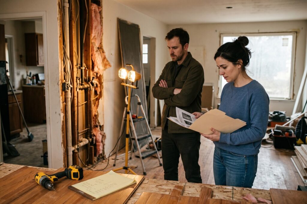 First-time home buyer reviewing hidden homeownership costs and unexpected expenses