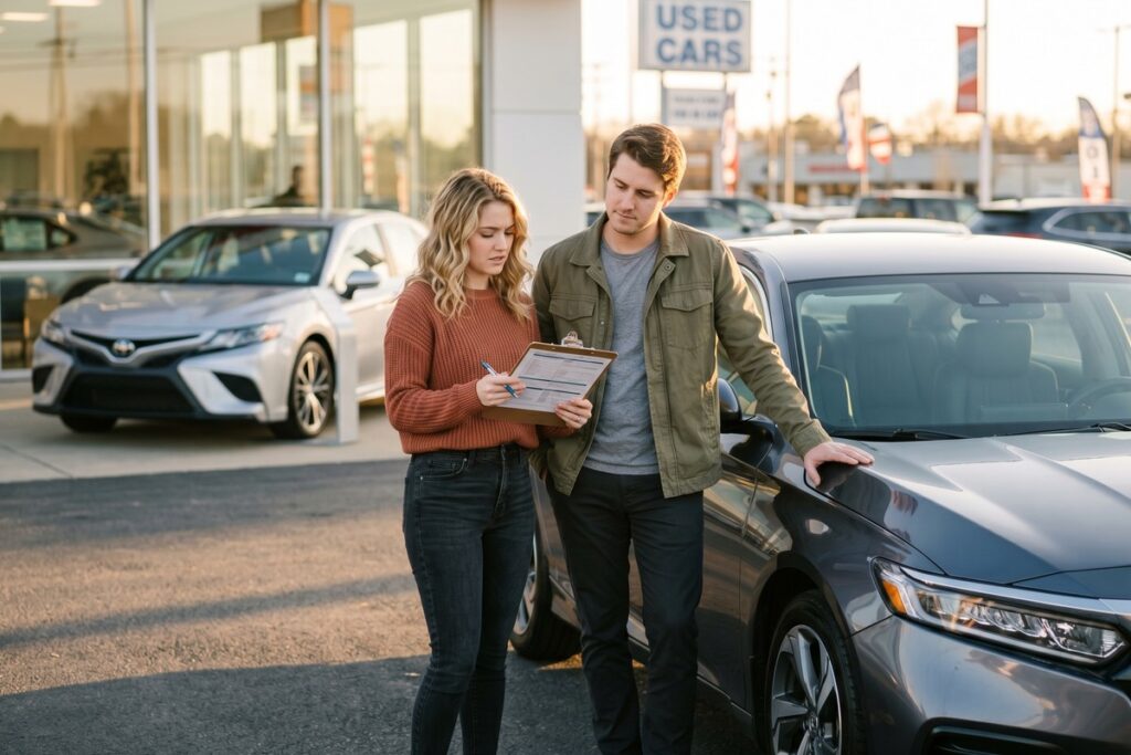 Side-by-side comparison of used vs new car loan costs and interest rates